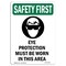 Signmission OSHA SAFETY FIRST Sign, Eye Protection Must W/ Symbol, 7in X 5in Decal, 5" W, 7" H, Portrait OS-SF-D-57-V-11091 - alternate 1